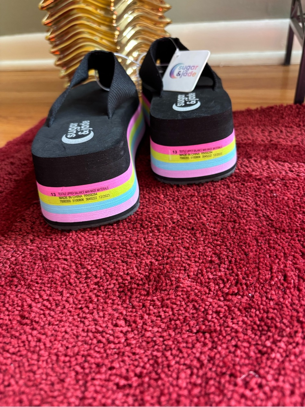 Sugar & Jade black platform flip flop - Picture 3 of 7